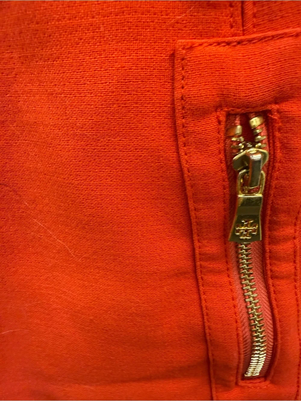 Tory Burch Mariel Orange Logo Midi Dress